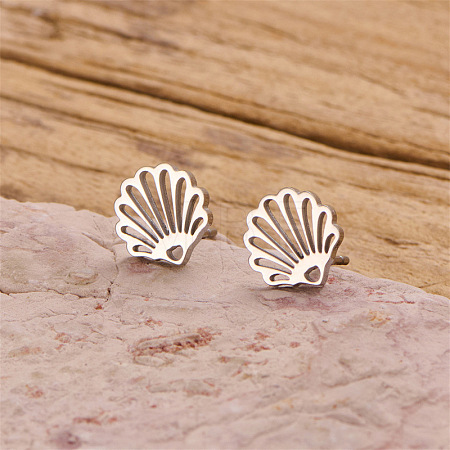 201 Stainless Steel Stud Earrings FS-WG29B49-02-1