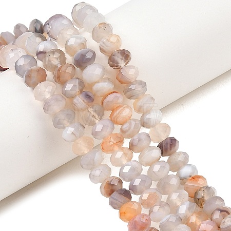 Natural Botswana Agate Beads Strands G-C259-A21-5x8mm-1