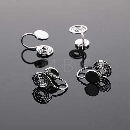 Brass Clip-on Earring Findings WG21877-17-1