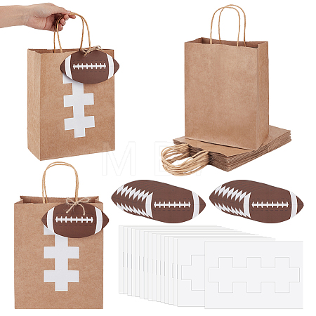 16Pcs Kraft Paper Bags with Handles ABAG-NB0002-43-1