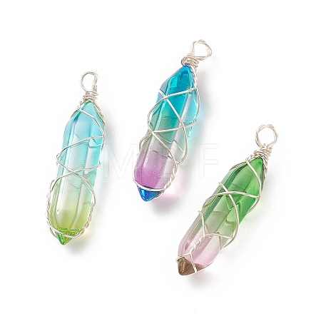Glass Pendants PALLOY-JF01741-02-1