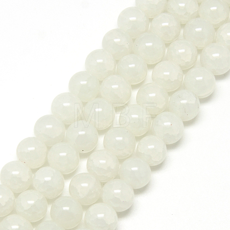 Baking Paint Crackle Glass Bead Strands DGLA-Q023-6mm-YS1-1