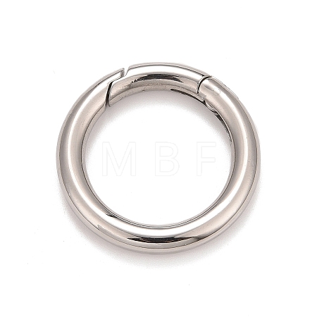 Non-Tarnish 304 Stainless Steel Spring Gate Rings X-STAS-M296-01P-E-1