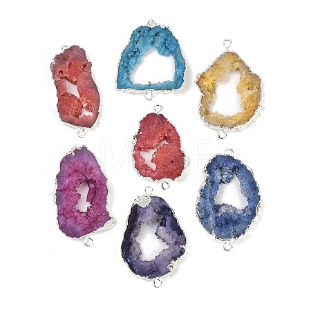 Dyed Natural Druzy Agate links G-R012-05S-1