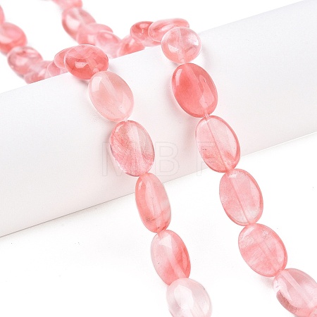 Cherry Quartz Glass Beads Strands G-M206-35-1