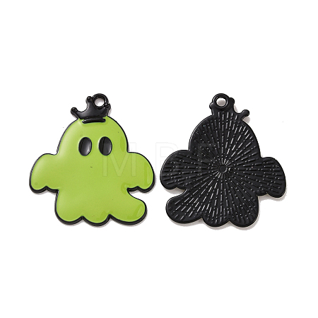 Halloween Theme Rack Plating Alloy Enamel Pendants PALLOY-O109-45EB-1