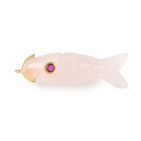 Natural Rose Quartz Carved Pendants X-G-P599-07G-04-1