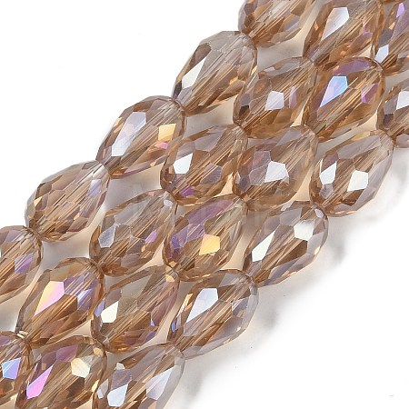 Transparent Electroplate Glass Beads Strands LS-EGLA-N013-T6mm-B23-1