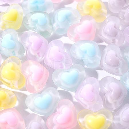50Pcs 5 Colors Transparent Acrylic Beads TACR-CC0001-02-1