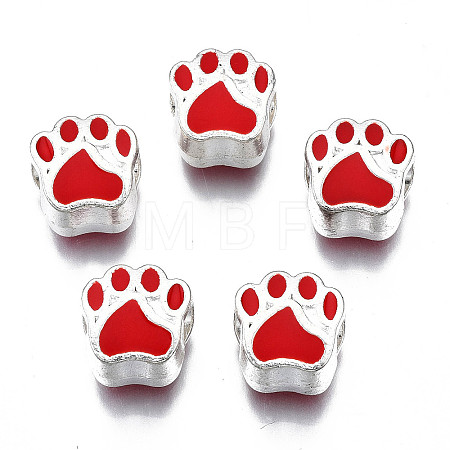 Alloy Enamel European Beads MPDL-T005-003D-RS-1