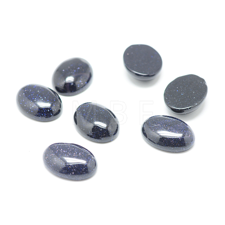 Synthetic Blue Goldstone Cabochons G-T020-18x25mm-02-1