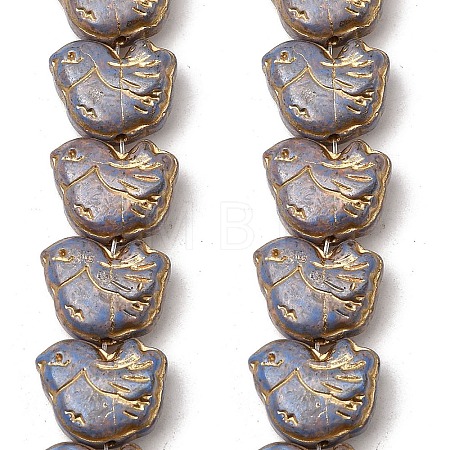 Painted Glass Beads Strands GLAA-Z021-10E-1