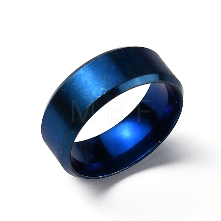 201 Stainless Steel Wide Band Finger Rings for Women Men RJEW-WH0009-13E-BU-1