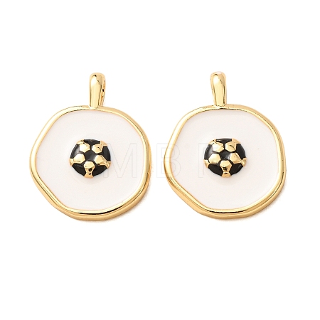 Brass Enamel Pendants KK-CJC12A6-01D-G-1