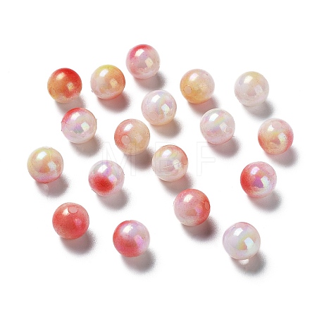 Two Tone Opaque Acrylic Beads SACR-P024-01A-W14-1