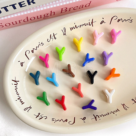 Opaque Acrylic European Beads OACR-M027-01Y-1