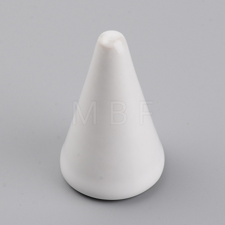 Cone Shaped Vitreous Enamel Ring Displays RDIS-WH0006-12C-1