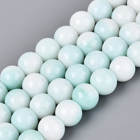 Opaque Ombre Effect Dyed Glass Beads Strands GLAA-Q106-04A-07-1