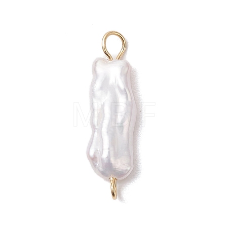 Natural Keshi Pearl Connector Charms PALLOY-JF04238-02-1