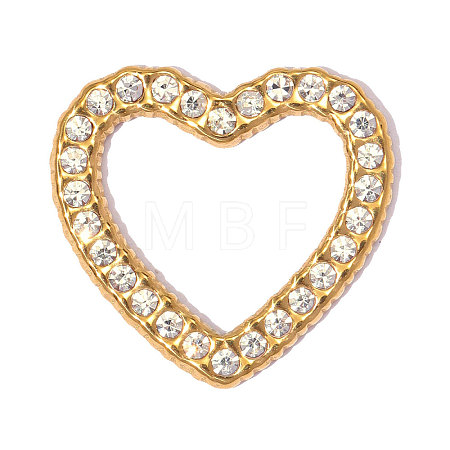 304 Stainless Steel with Crystal Rhinestone Pendants RB-OY001-14G-01-1