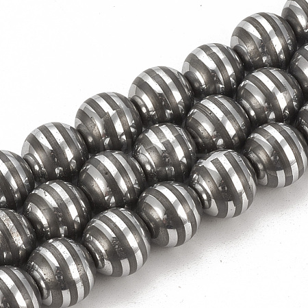 Electroplate Non-magnetic Synthetic Hematite Beads Strands G-T065-10mm-01E-1
