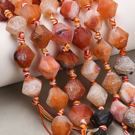 Natural Weathered Agate Beads Strands G-A321-G02-01-1