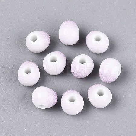 Handmade Crackle Porcelain Beads PORC-Q008-06B-03-1