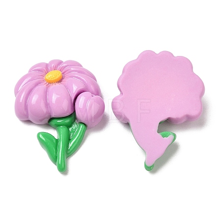 Opaque Resin Cabochons RESI-G072-04E-1