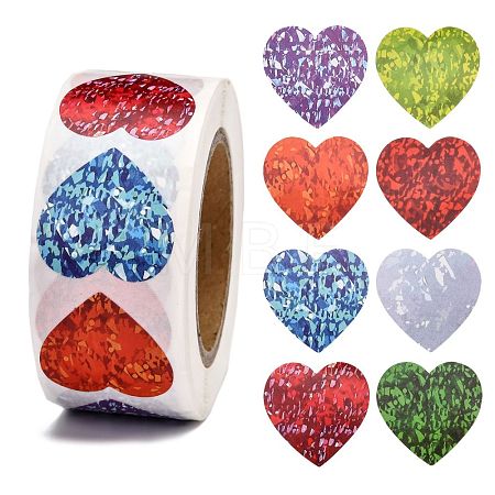 Heart Shaped Stickers Roll DIY-K027-A16-1
