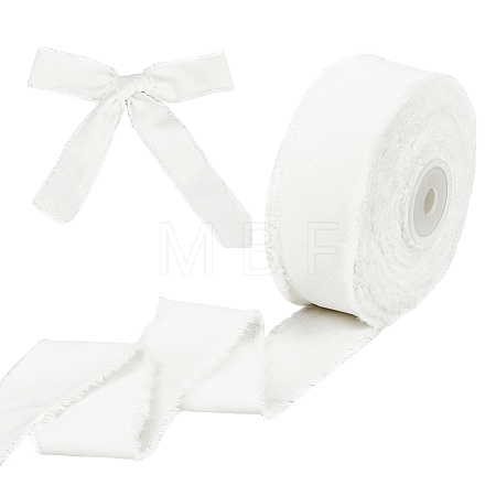 10 Yards Velvet Frayed Ribbon SRIB-WH0011-226A-1