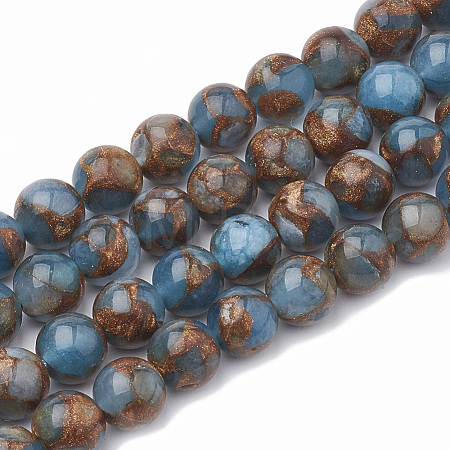 Natural Chalcedony Beads Strands G-S333-6mm-014C-1