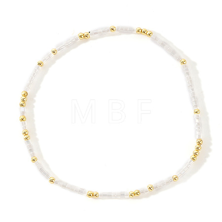 Minimalist Plastic & Brass Beads Stretch Bracelets for Women MY0437-3-1