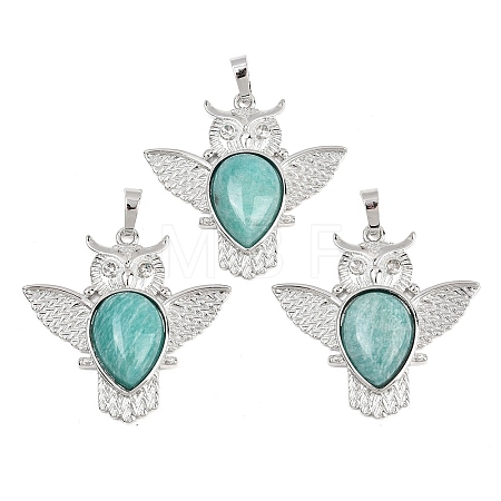 Natural Amazonite Pendants G-A315-03F-P-1