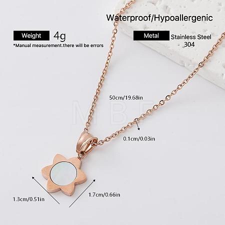 304 Stainless Steel Resin Pendant Necklaces for Women EI8991-6-1