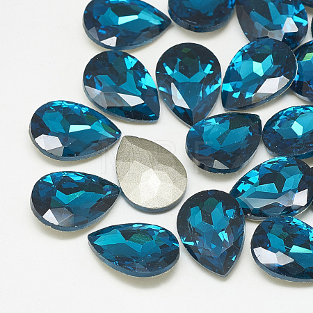 Pointed Back Glass Rhinestone Cabochons RGLA-T081-7x10mm-14-1