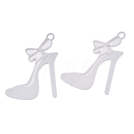 Tarnish Resistant 304 Stainless Steel Stilettos Filigree Pendants STAS-R102-03P-1
