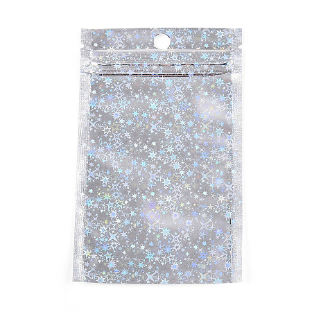 Glitter Holographic Star Plastic Packaging Yin-yang Resealable Bags OPP-N002-02E-1