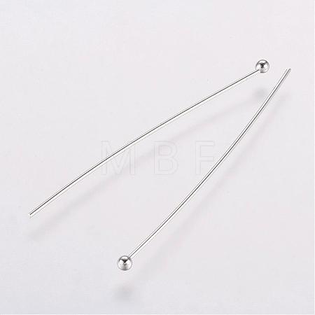 Rack Plating Brass Ball Head Pins KK-E680-03-0.6x61mm-P-1
