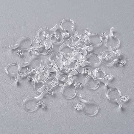 Plastic Clip-on Earring Converters Findings KY-K012-04-1
