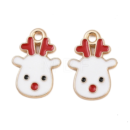 Christmas Alloy Enamel Pendants FIND-I067-02KCG-02B-1