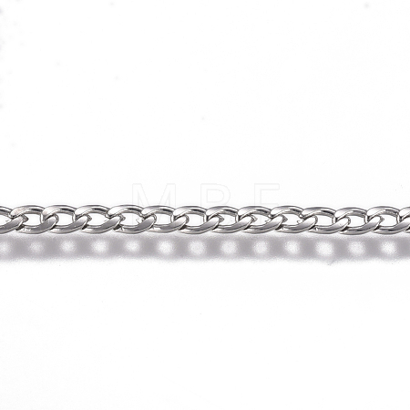 Tarnish Resistant 304 Stainless Steel Chain CHS-G017-11P-0.6mm-1