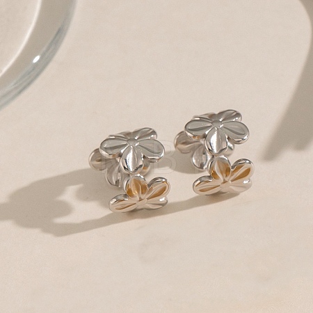 304 Stainless Steel Cuff Earrings for Women SA-CBA9061-03P-1
