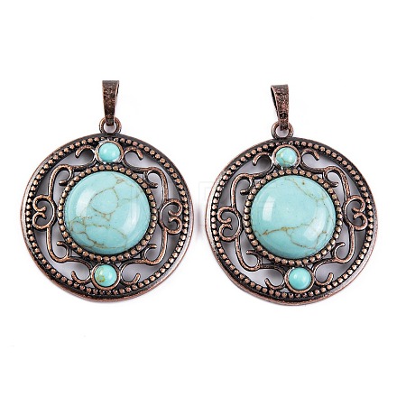 Synthetic Turquoise Pendants G-Q158-03-05-1