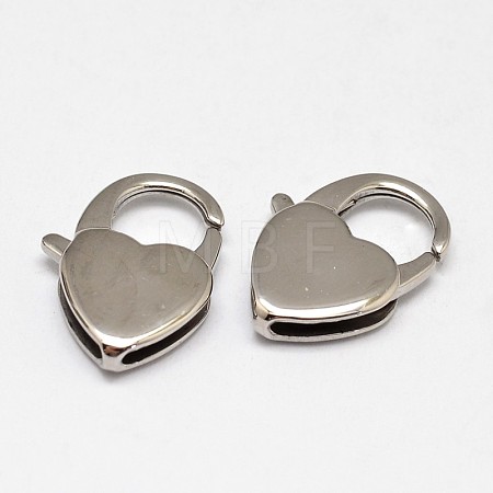 Tarnish Resistant 304 Stainless Steel Lobster Claw Clasps STAS-D069-01-1