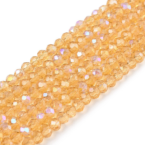 Electroplate Glass Beads Strands EGLA-A044-T1mm-L23-1