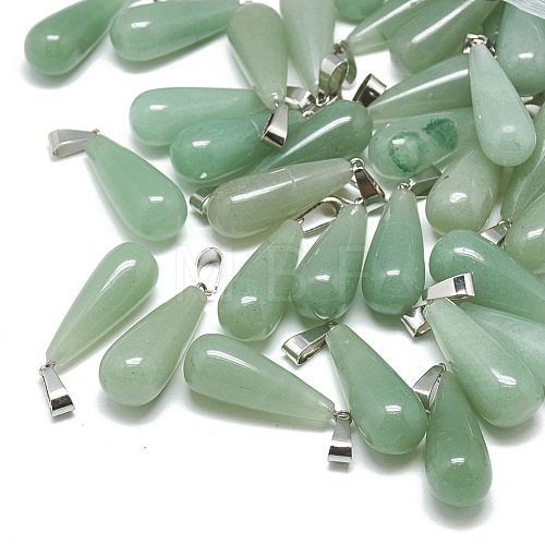 Natural Green Aventurine Pendants G-T081-12-1