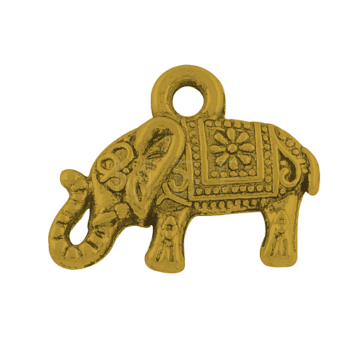 Tibetan Style Alloy Elephant Pendants TIBEP-23670-AG-FF-1