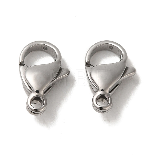 Tarnish Resistant 304 Stainless Steel Lobster Claw Clasps X-STAS-R050-11x7mm-1