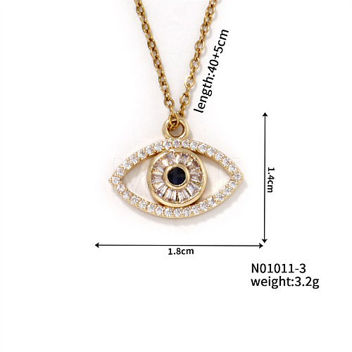 Fashionable Eye Brass Pendant Necklace OW4305-3-1