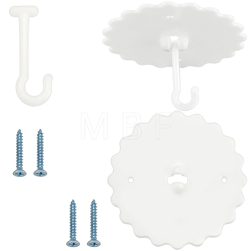 Gorgecraft Plastic & Iron Ceiling Hooks AJEW-GF0004-93-1